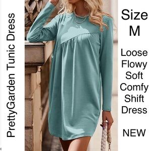 Tunic Dress Flowy Loose Shift Mini Comfy Stretch Fall Spring Summer 🦋